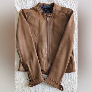 Massimo Dutti Tan Leather Jacket